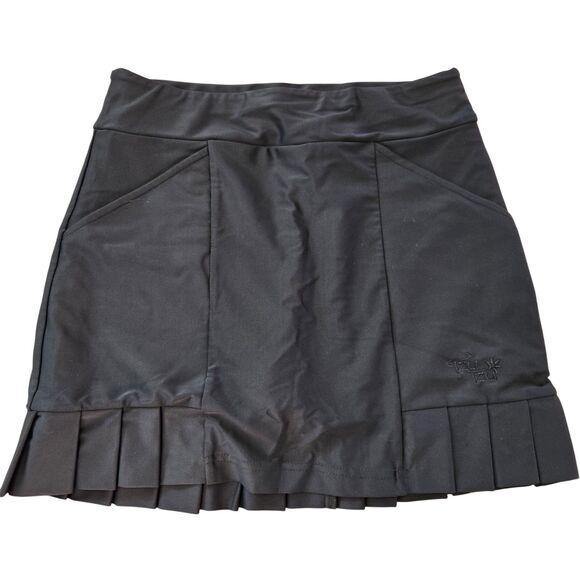 Tzu Tzu Skort Skirt Womens Small Black Pockets Lined Golf Tennis Pickleball EUC! - Picture 1 of 12